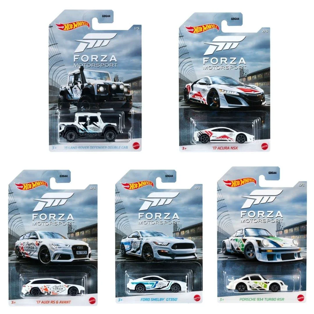 Fine Crafted Hot Wheels Forza Motorsports 2021 Complete Set of 5 with Porsche Audi Shelby and More Verified