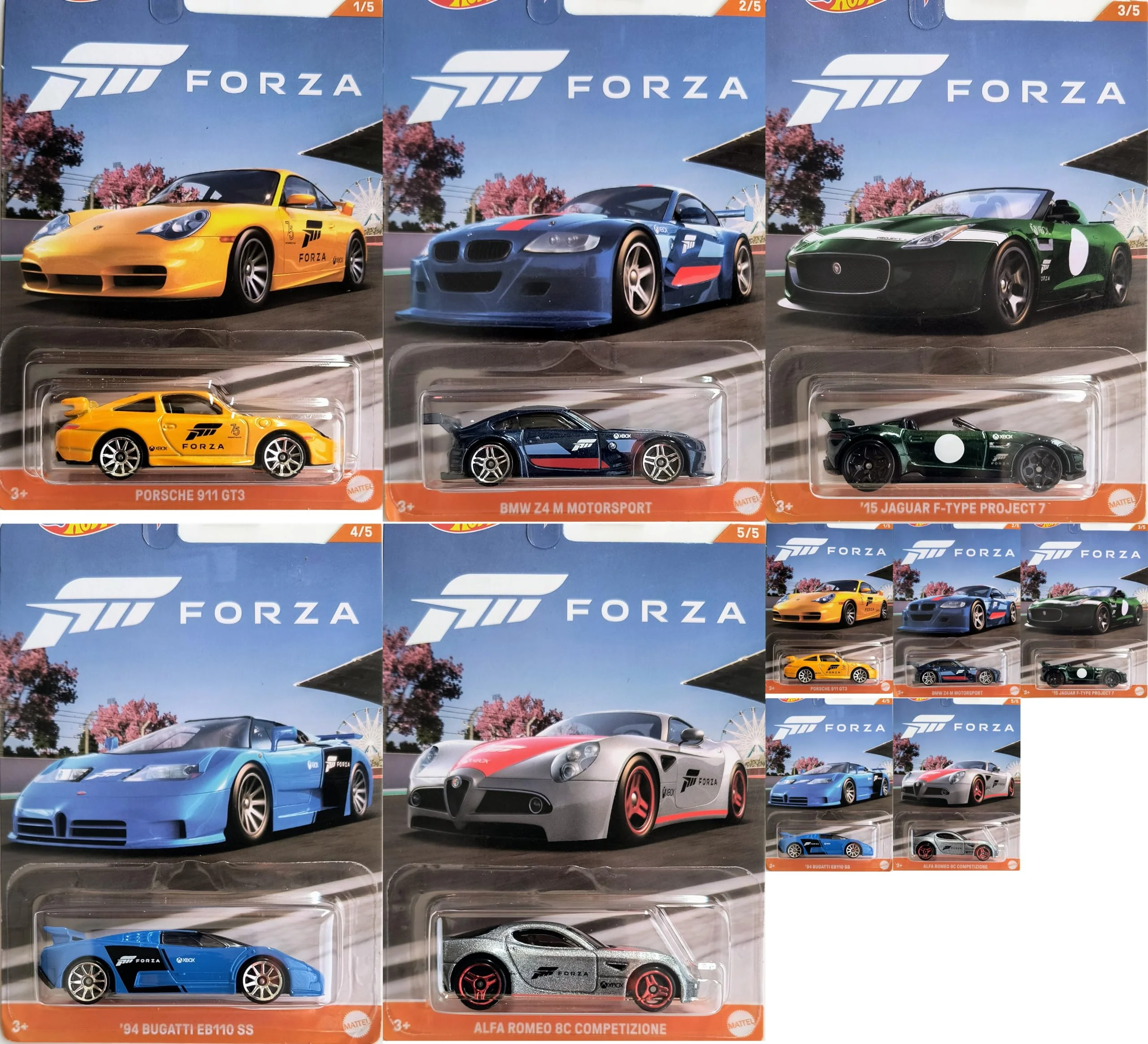 Lightweight Hot Wheels Forza 1 64 Scale Multi Car Bundle Set Practical