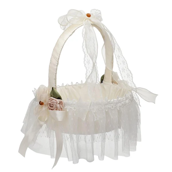 Soft Maxbell Wedding Basket Decorative Practical Romantic for Parties Ceremony Girl B Safe