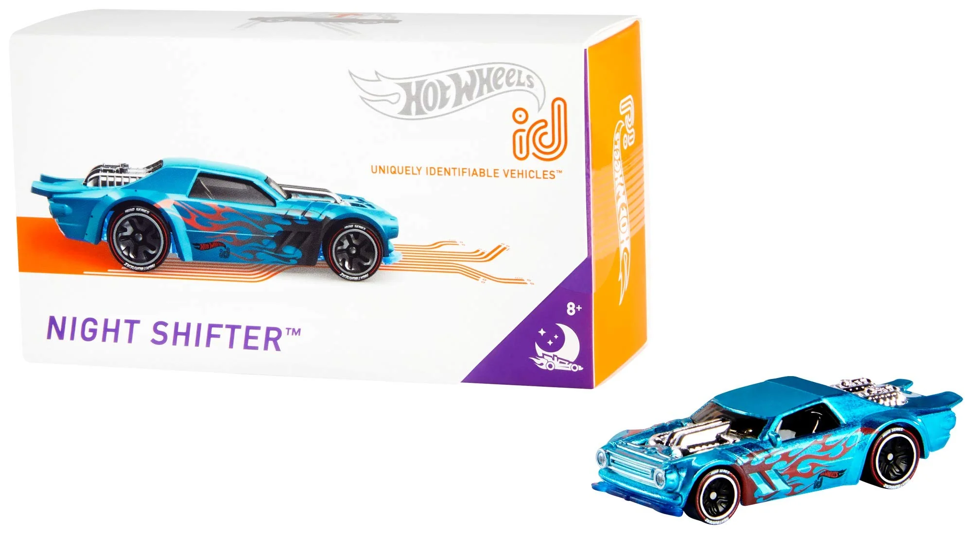 Sophisticated Hot Wheels id Vehicle Night Shifter with Embedded NFC Chip Uniquely Identifiable 1 64 Scale for Kids Ages 8 Years and Older Healthy
