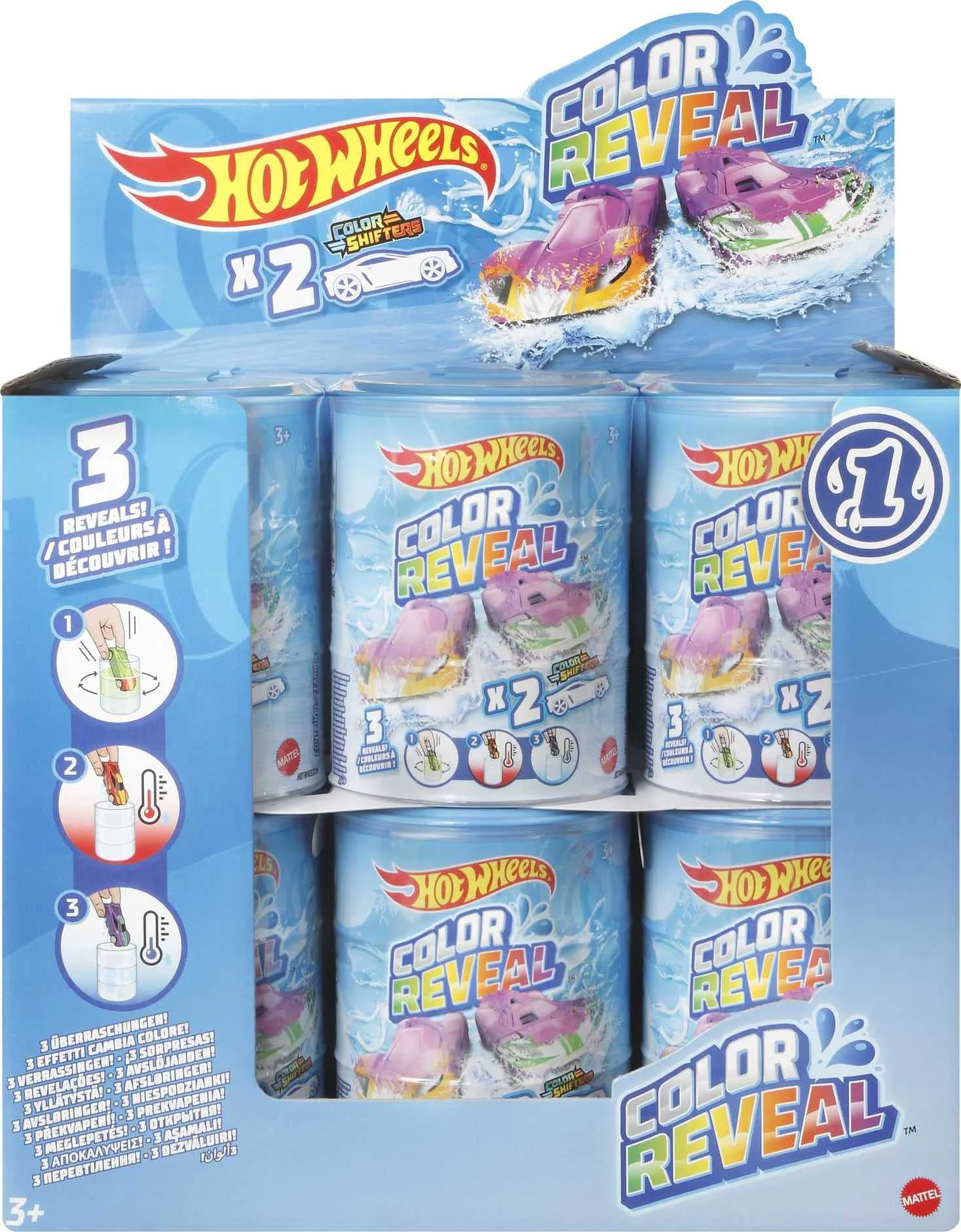 Fashionable Hot Wheels Color Reveal 2 Pack of Vehicles with Surprise Reveal Color-Change Feature High-End