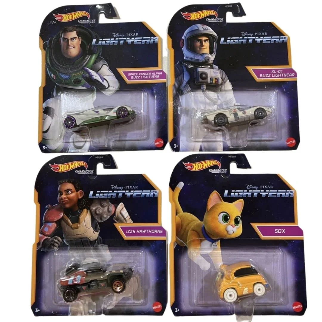 Fashionable Hot Wheels Mattel Disney Pixar Lightyear Character Cars Complete Set of 4 Die‑Cast Vehicles 1 64 Scale Ages 3 Trusted