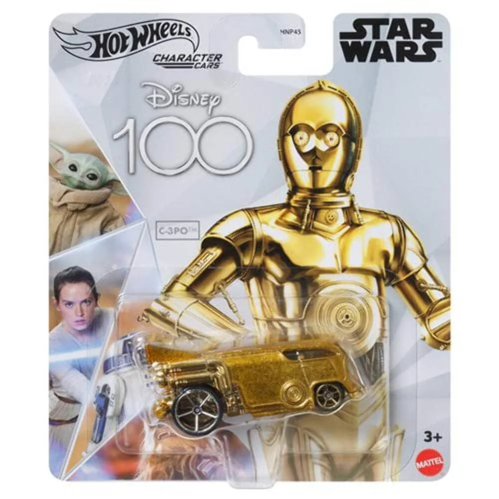 High-Grade Hot Wheels Disney 100 Character Cars C-3PO 1 64 Scale Collectible… Lightweight