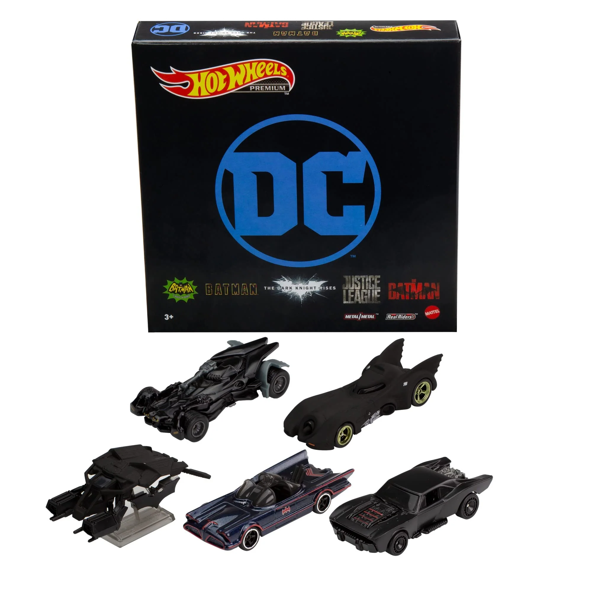 Smooth Hot Wheels Batman Batmobile Toy Car Bundle Set of 5 Fan-Favorite Castings in 1 64 Scale with Special Packaging Traditional