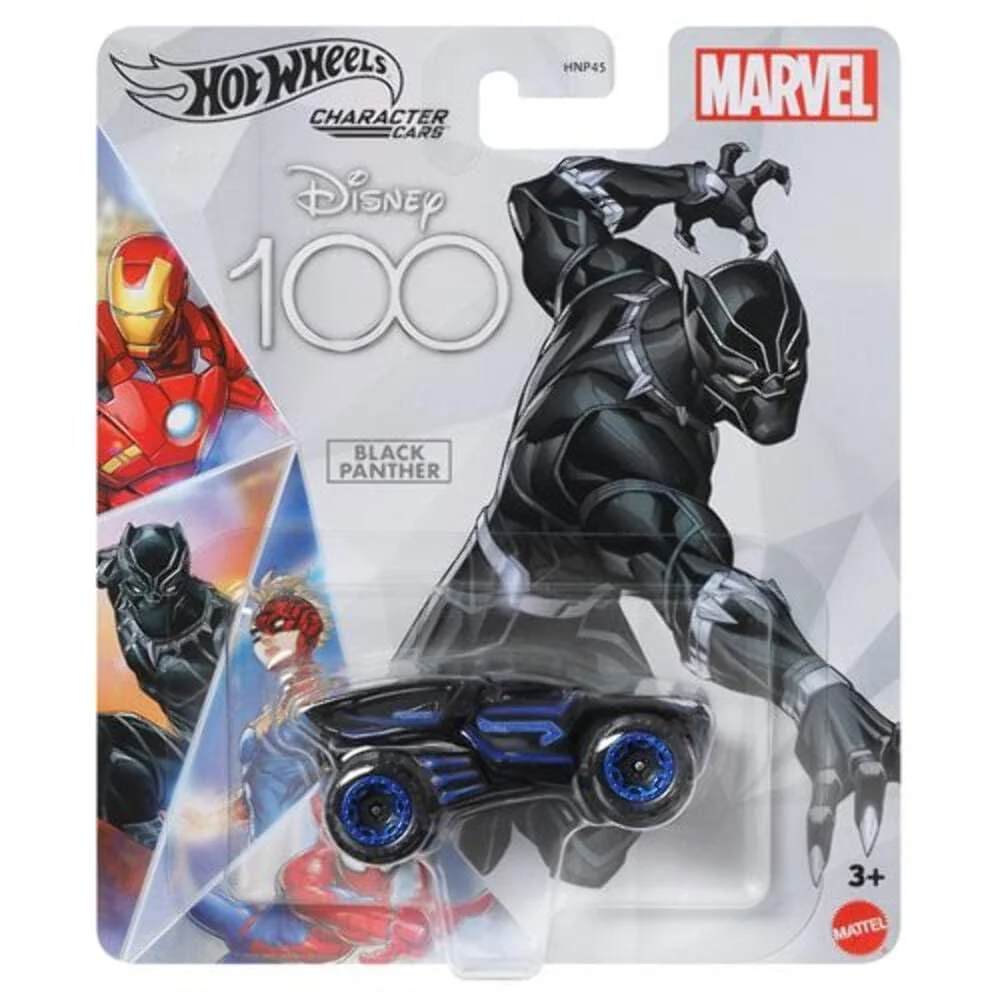 Elite Hot Wheels Disney 100 Character Cars Black Panther 1 64 Scale Collectible Toy Car from Marvel Convenient