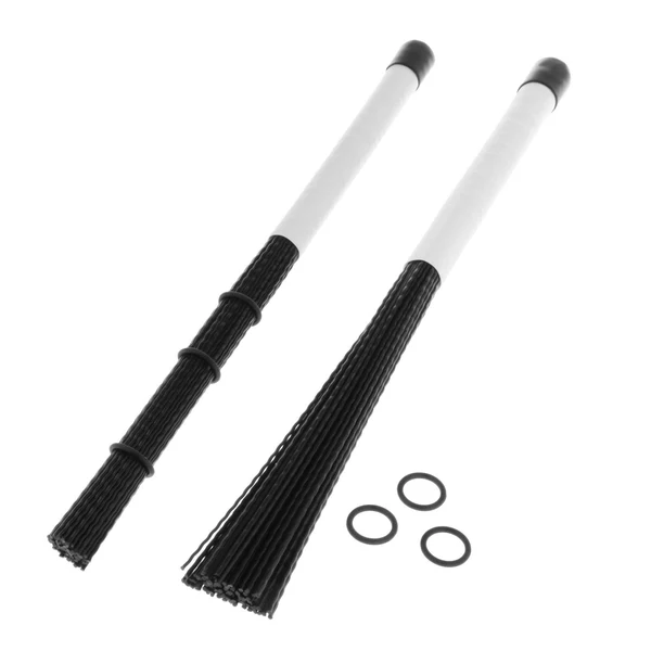 Carefully Designed Maxbell Retractable Drum Brush Professional Nylon for Jazz Band Drummers White User-Friendly