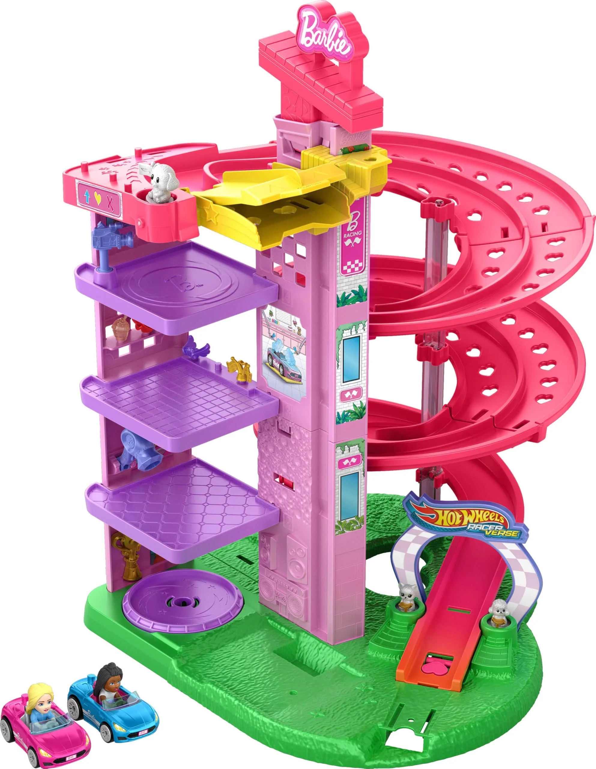 Professional Hot Wheels® Racerverse Barbie Playset 4Y JDD65 Crafted