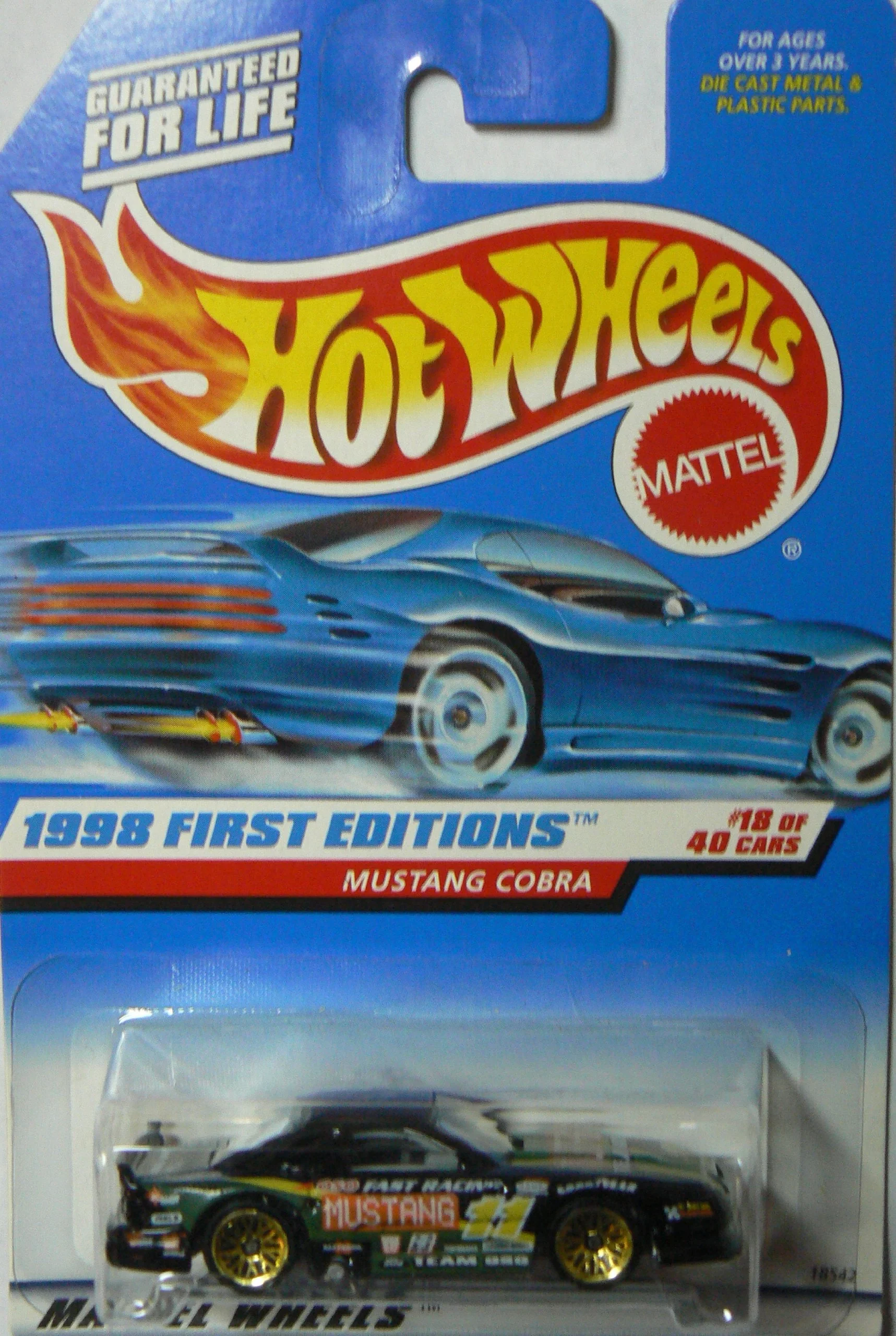 High-Quality Hot Wheels Mustang Cobra Black 1998 First Editions Series 18 of 40 Basic Car 1 64 Scale Series Collector 665 Quality