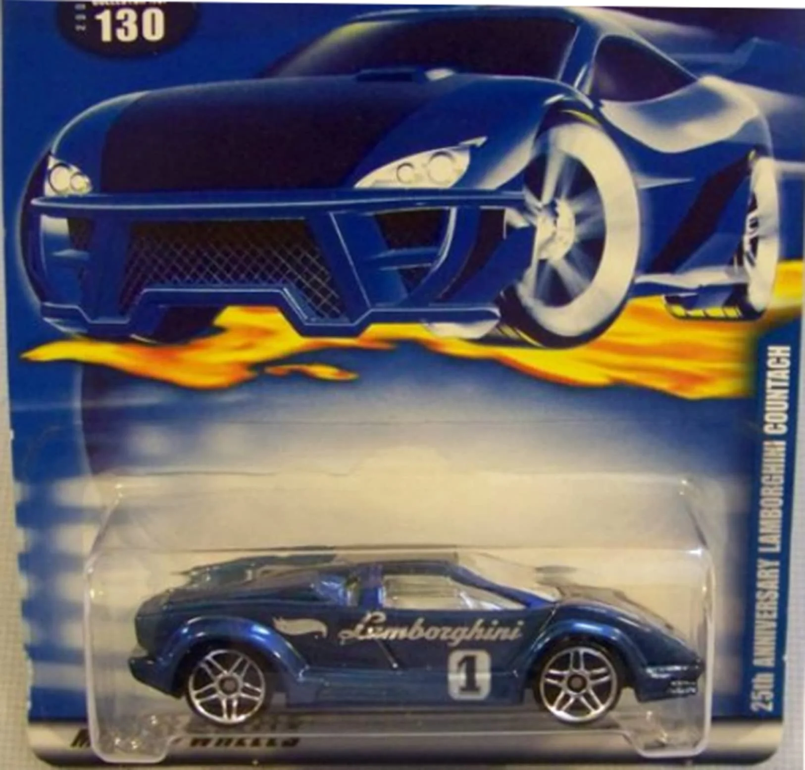 Outstanding Hot Wheels 2001 1 64 Scale Blue 25th Anniversary Lamborghini Countach 130 1 64 Scale Collectible Die Cast Car Modern