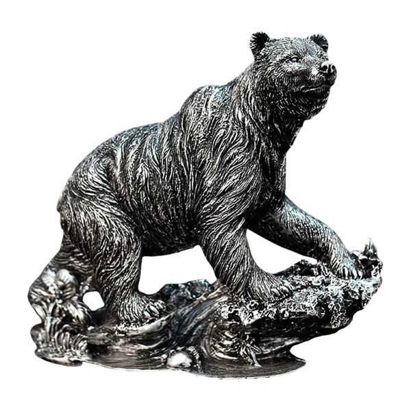 Official Maxbell Bear Figurine Animals Statue Artwork for Living Room Counter Shopwindow Black Sophisticated