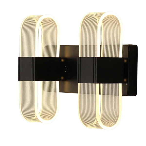 Breathable Maxbell wall Sconce light Decor Lights Decor Fixture Bedside Hallway Black Vertical Easy-to-Use