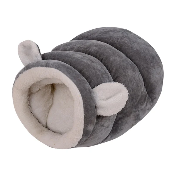 Eco-Friendly Maxbell Indoor Dog House Semienclosed Cushion Winter Warm Sleep Kennel Cats Bed Nest Gray L Certified