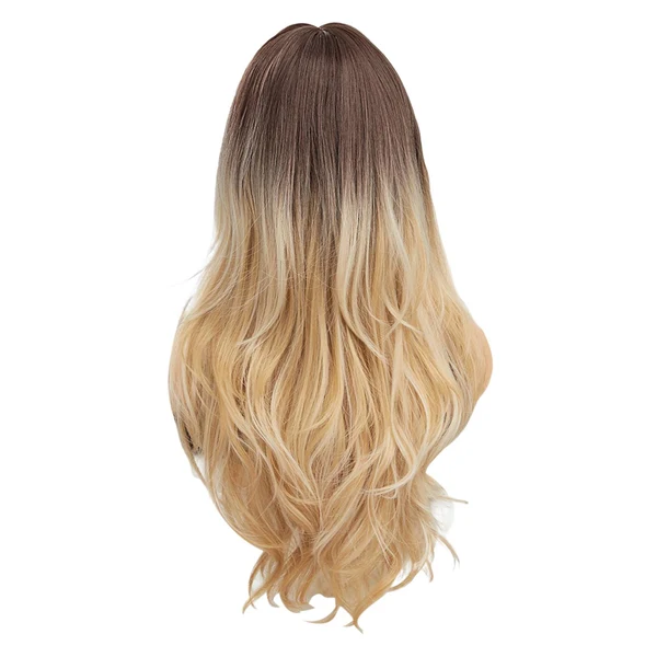 Breathable Maxbell Fashion Long Wig Curly Dark brown for Costume Cosplay Photoshoot Environmentally Friendly