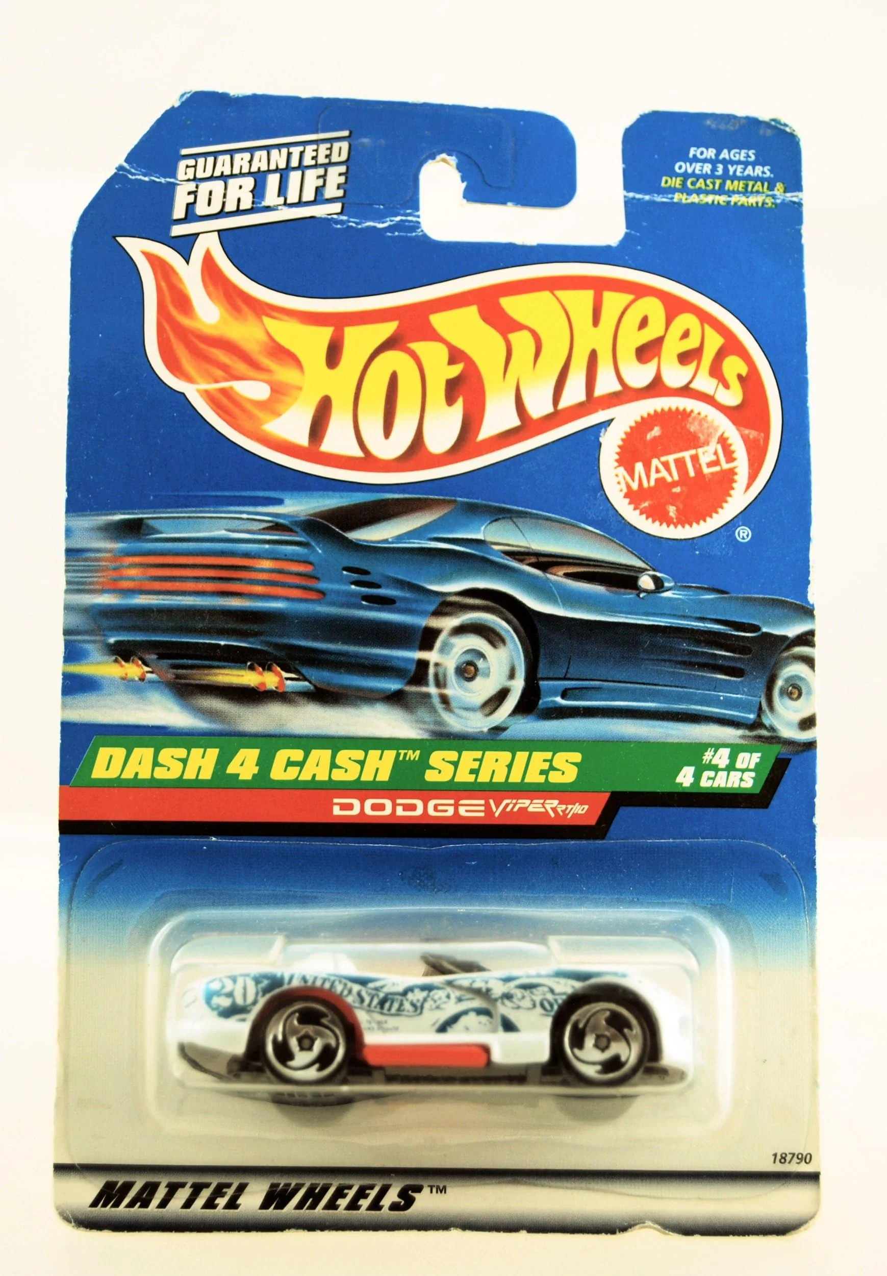 Easy-to-Use Hot Wheels - 1998 - Dash 4 Cash Series - Dodge Viper RT 10 - Special 20 Bill Paint Job - Collector 724 - Limited Edition - Collectible 1 64 Scale Superior
