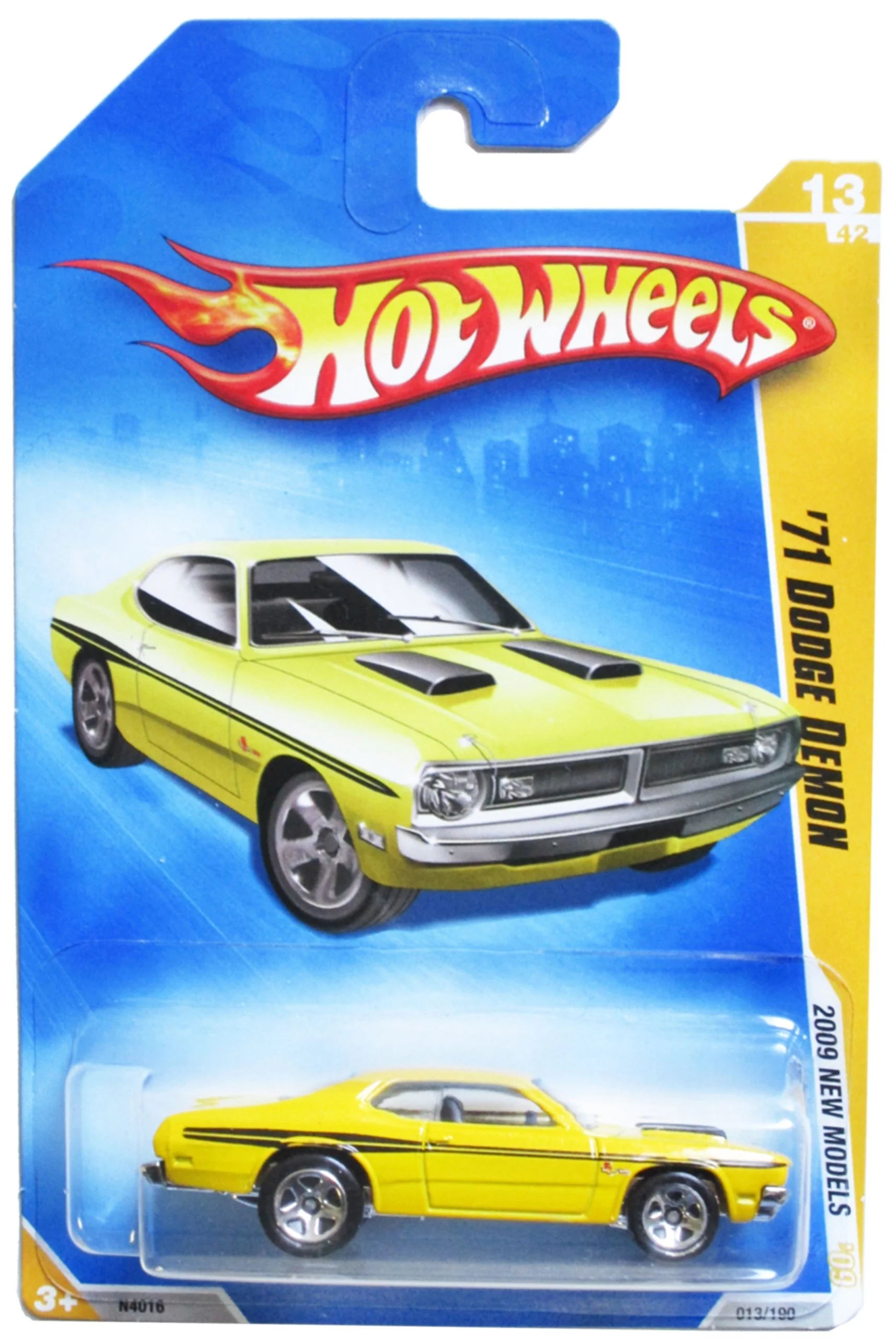 Traditional HOT WHEELS 2009 NEW MODELS 13 42 '71 DODGE DEMON YELLOW WITH BLACK STRIPES 013 190 Eco-Friendly