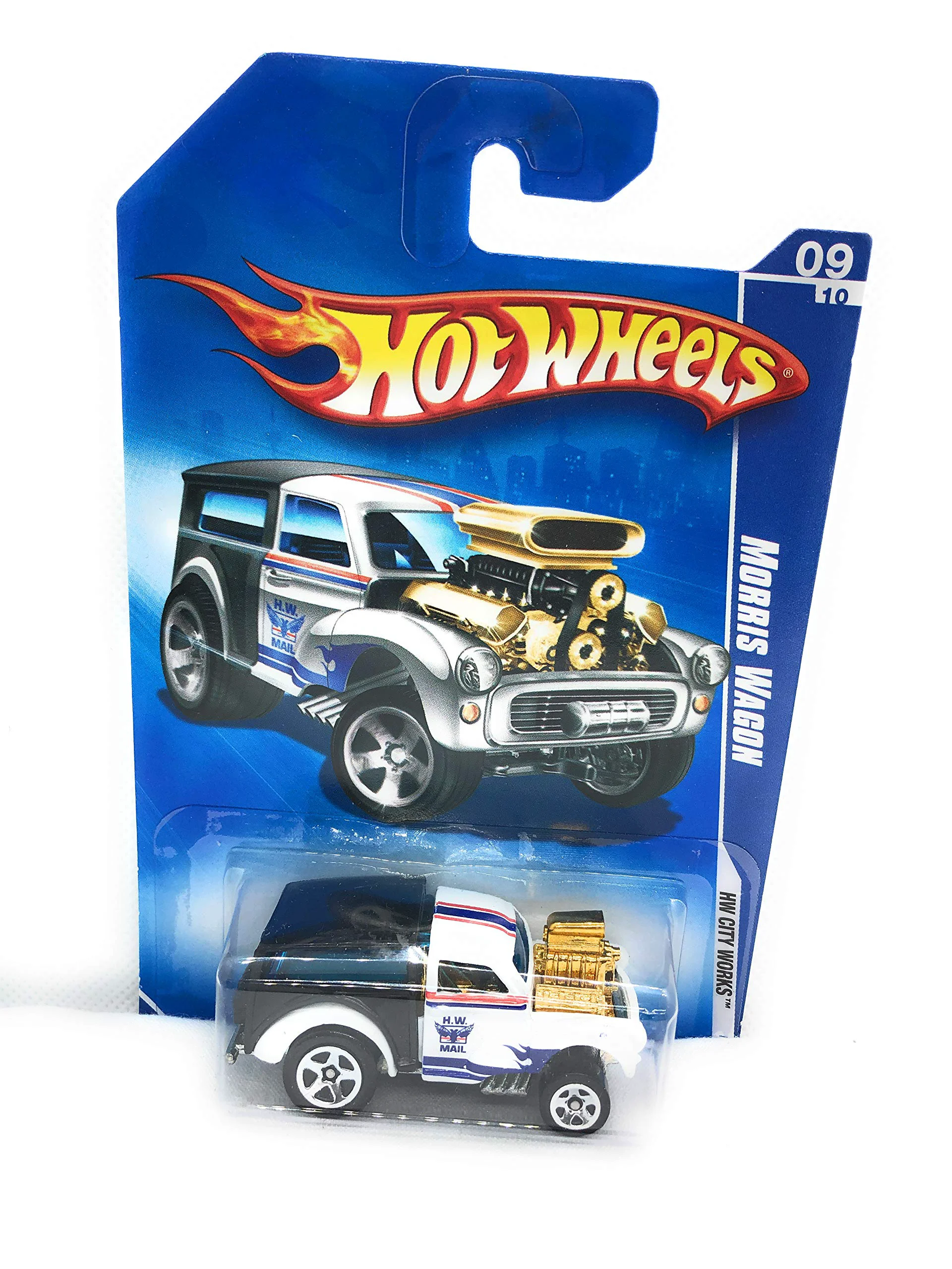 Functional 2009 Hot Wheels HW City Works 1960 Morris Mail Wagon 09 of 10 115 190 1 Each High-End