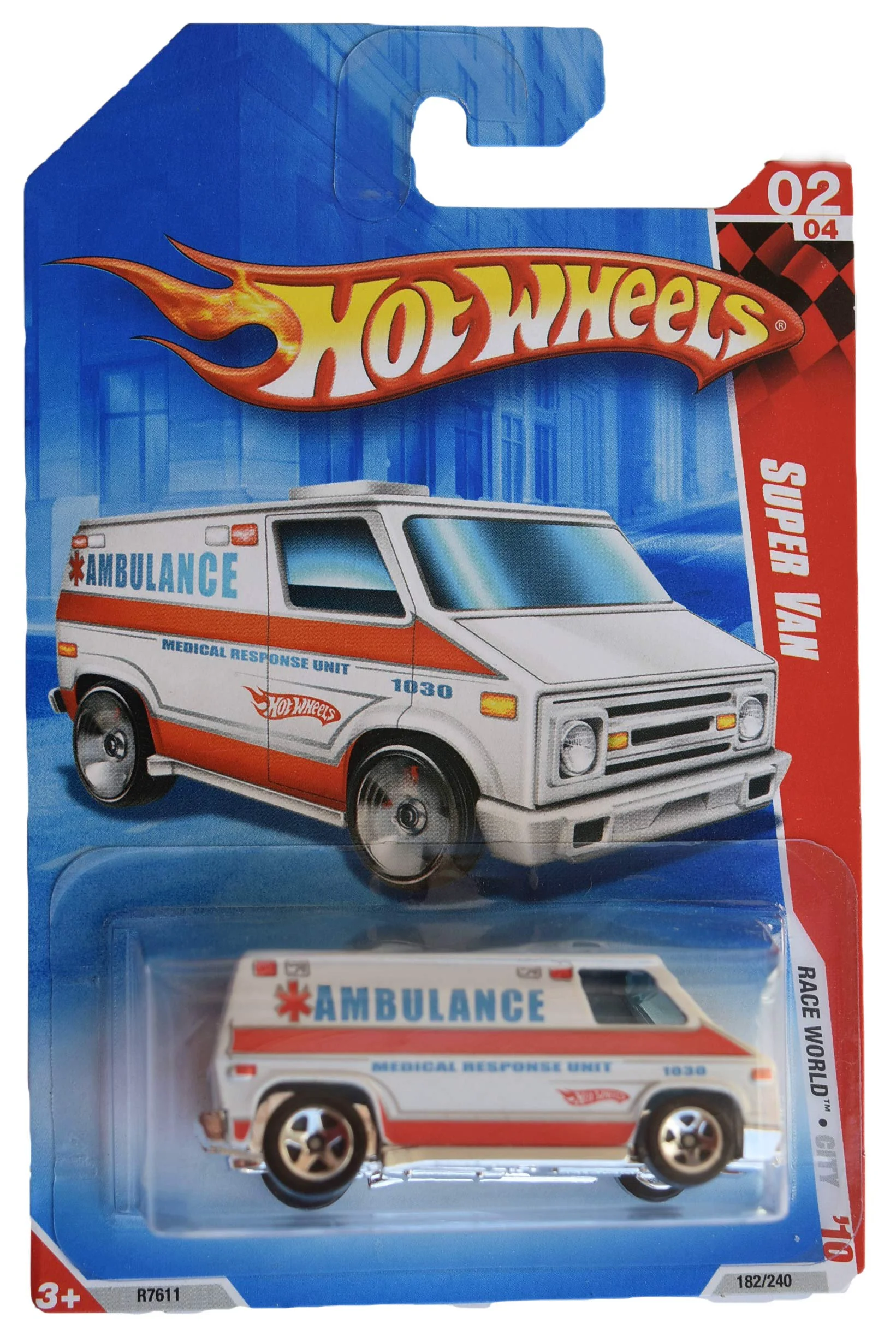 Traditional Hot Wheels 2010 Race World Super Van Ambulance 1 64 Scale User-Friendly