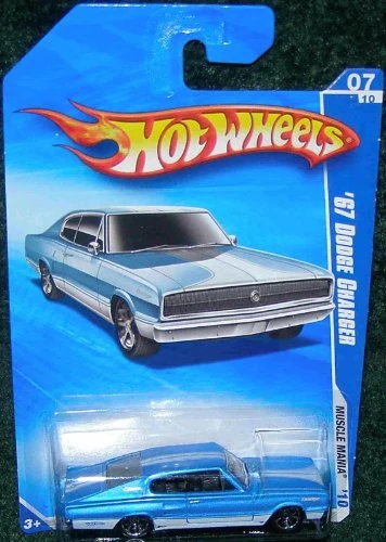 Elite HOT WHEELS 2010 MUSCLE MANIA 07 OF 10 BLUE OVER WHITE '67 DODGE CHARGER Secure