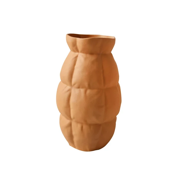 Secure Maxbell Vase Flower Pot Flower Container Sculpture for Office Bedroom Decoration Orange Healthy