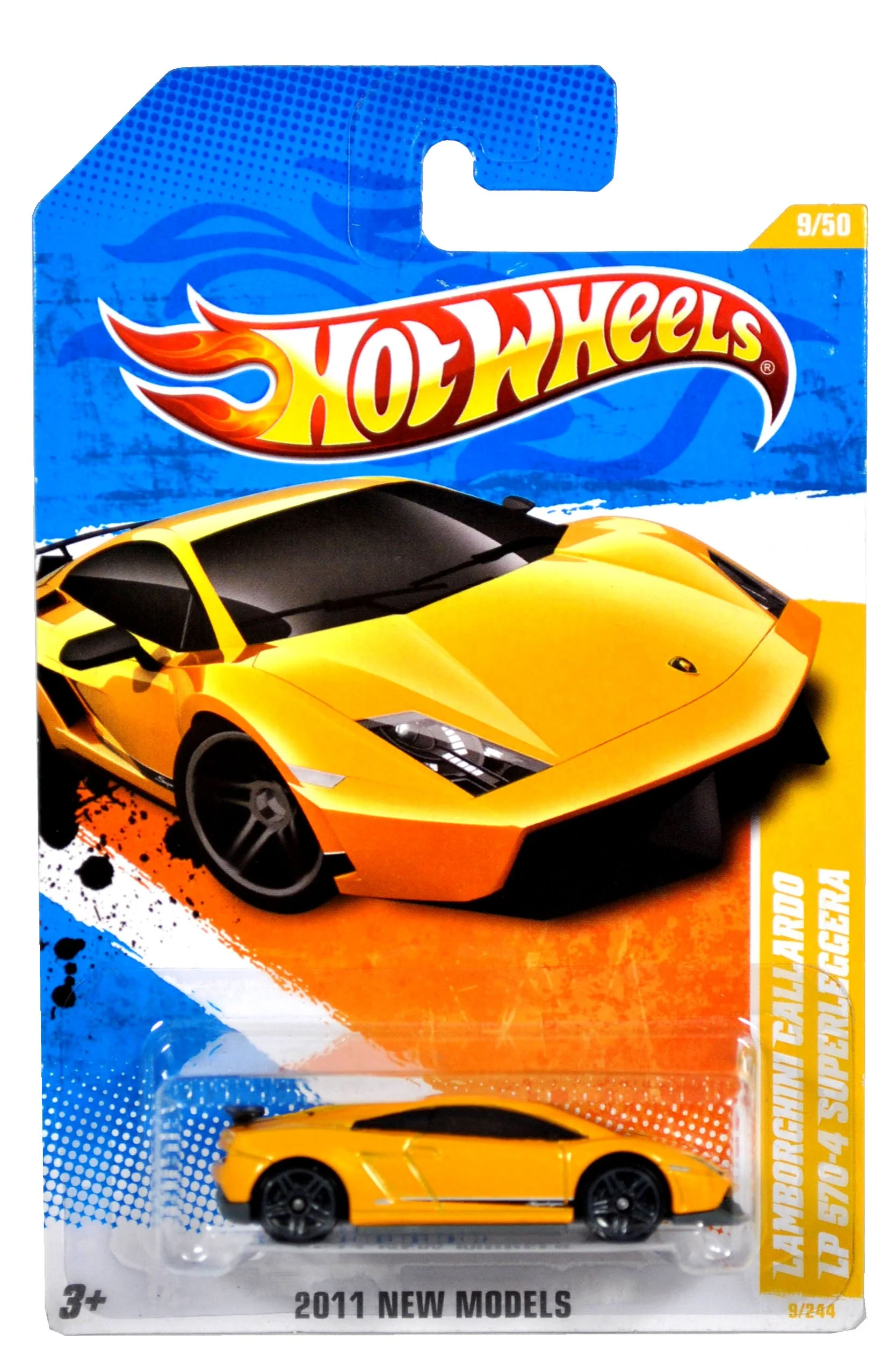 Certified Mattel Year 2010 Hot Wheels 2011 NEW MODELS Series Set 9 50 1 64 Scale Die Cast Car 9 244 - Yellow Luxury Sports Coupe LAMBORGHINI GALLARDO LP… Quality