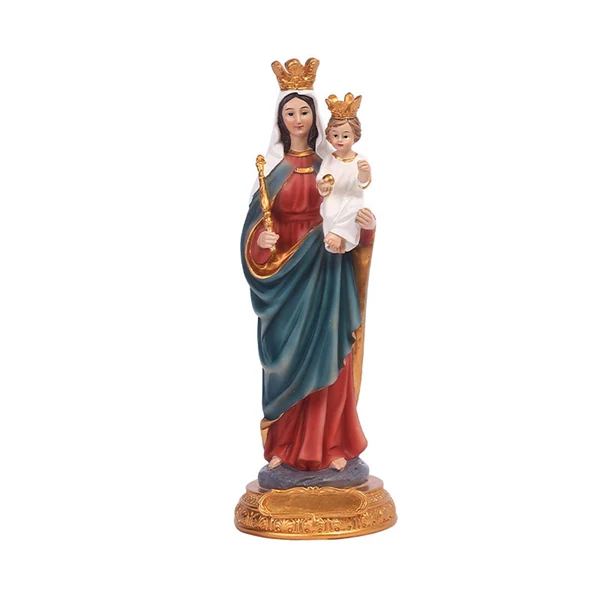 Contemporary Maxbell Resin Figurines Jesus Sculpture Nativity Tabletop Virgin Mary Statue Decors Responsible