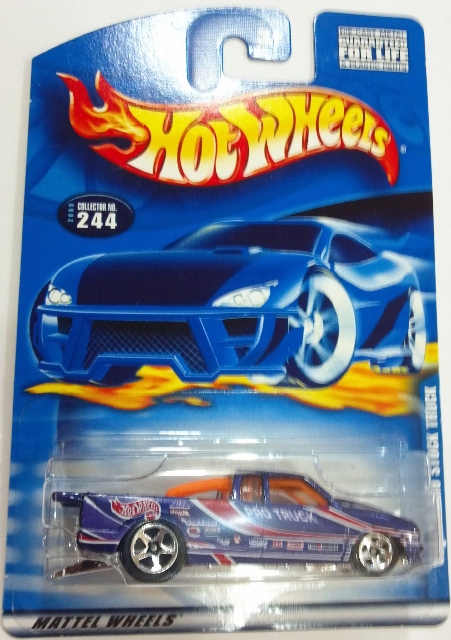 High-Quality Hot Wheels Chevy Pro Stock Truck 244 Year 2000 Natural