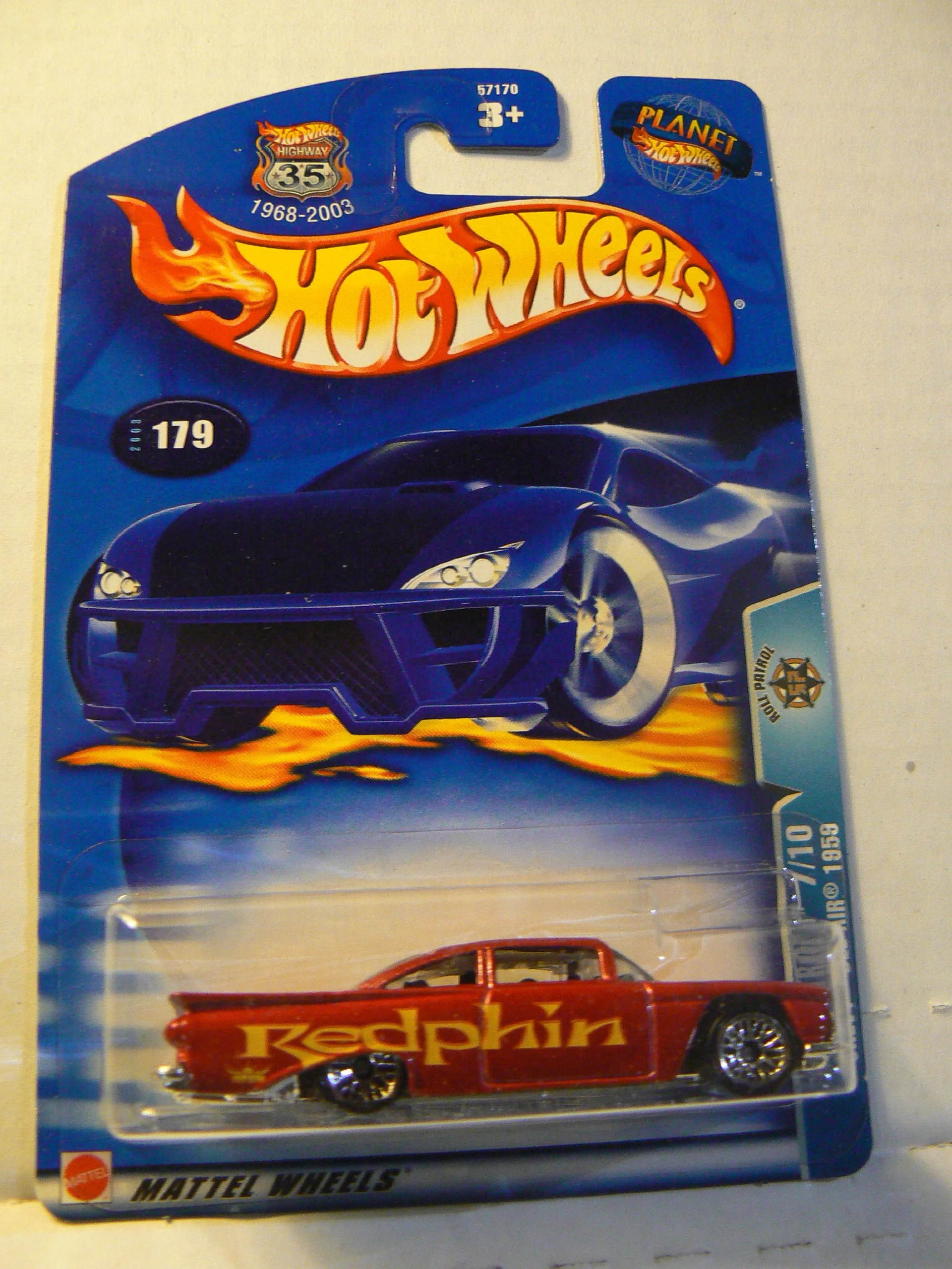 Fast Hot Wheels Roll Patrol 7 10 Chevy Bel Air 1959 2003 179 Candy Apple Red Fashionable