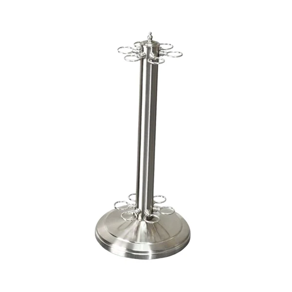 Healthy Maxbell Metal Billiards Pool Cue Rack Floor Stand Snooker Cue Rest Pool Rod Holder Argent Durable