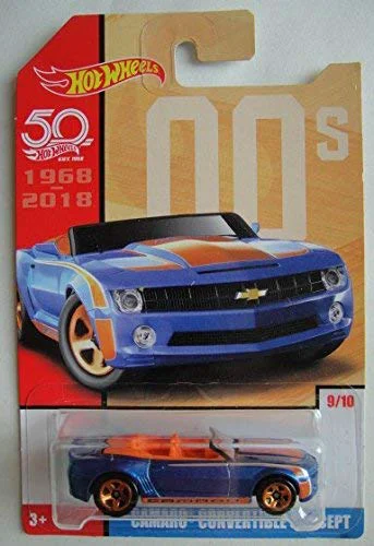 World-Class Hot Wheels 00s BLUE CAMARO CONCERTIBLE CONCEPT 9 10 50TH ANNIVERSARY Versatile