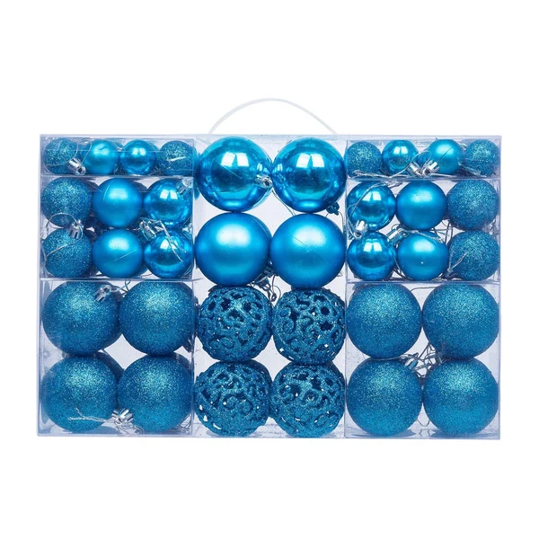 Sustainable Maxbell 100x Hanging Xmas Baubles Shatterproof Pendants for New Year Festival Blue Healthy
