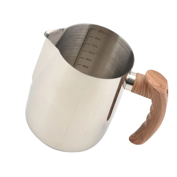 User-Friendly Maxbell Milk Frothing Cup Easy Clean Milk Frothing Jug for Party Home Kitchen 1000ML Fine