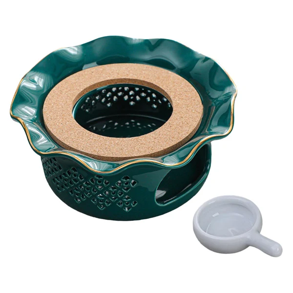 Specialty Maxbell Teapot Warmer Buffet Server Warmer for Glass Teapots Coffee and Milk Hiking dark green Fine Crafted