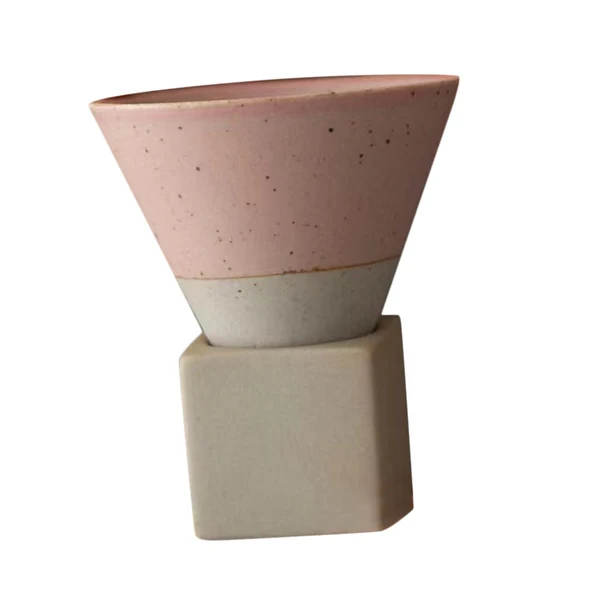 High-Grade Maxbell Creative Coffee Mug Pottery Mug 150ml Mug for Restaurant Household Office Pink Fine