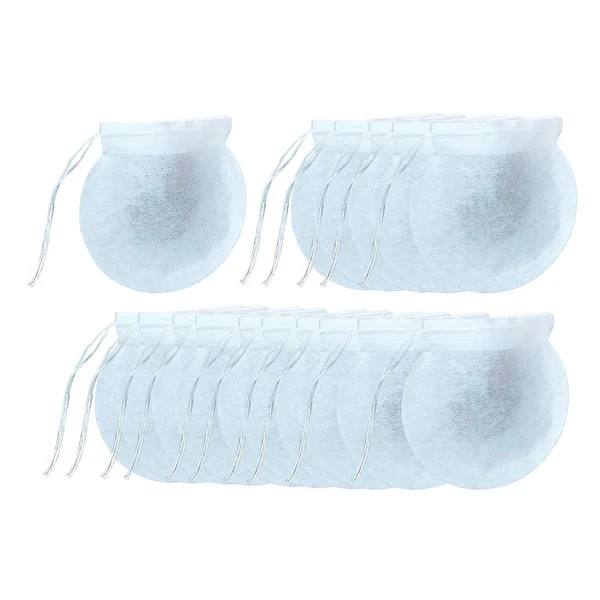 Premium Material Maxbell 100x Tea Filter Bags Drawstring Kitchen Spice Seasoning Filter Package White Effective