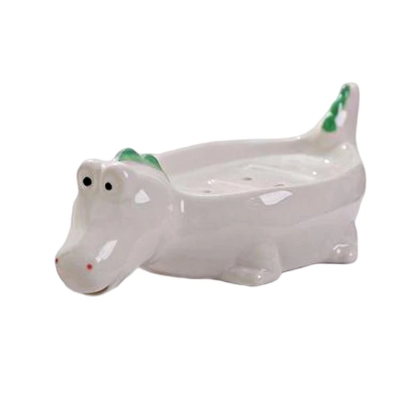 Convenient Maxbell Ceramic Soap Dish Soap Box Soap Tray Soap Holder for Toilet Hotel Decoration Dinosaur Soft