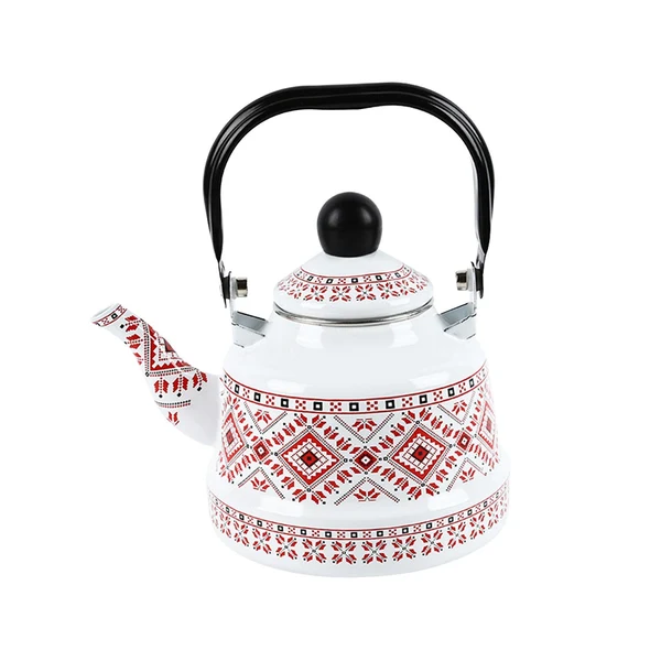 Exceptional Maxbell Enamel Tea Kettle Tableware Teapot Water Kettle for Kitchen Picnic Camping White Solid