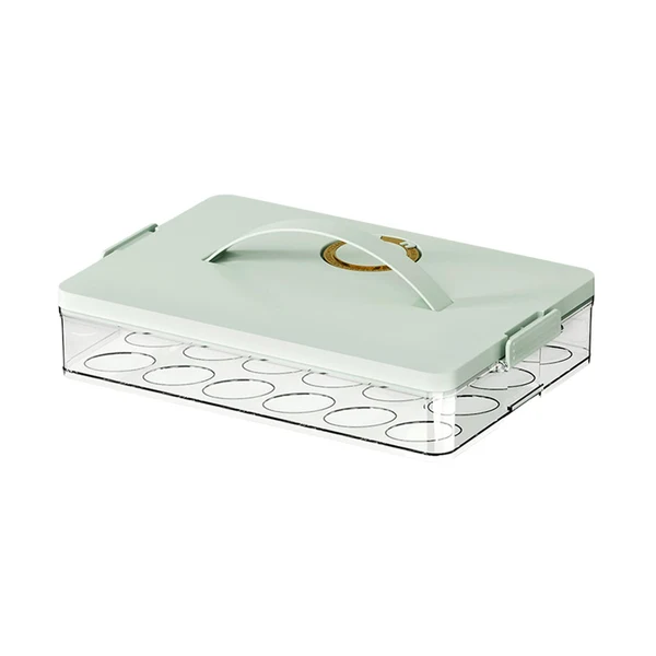Safe Maxbell 24Grid Egg Storage Container Fridge Egg Tray Egg Box for Pantry Shelf Drawer Green Luxury
