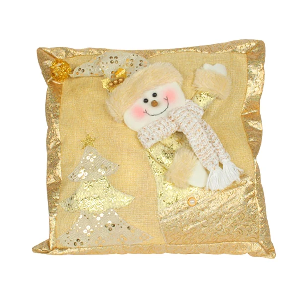 High-End Maxbell Square Christmas Snowman Throw Pillow Santa Claus for Decoration Sofa Couch snowman pillow Convenient