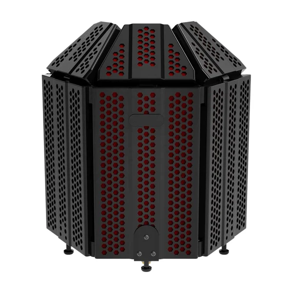 Sustainable Maxbell Studio Microphone Isolation Shield Portable 3 Panels for Recording Podcasts Practical
