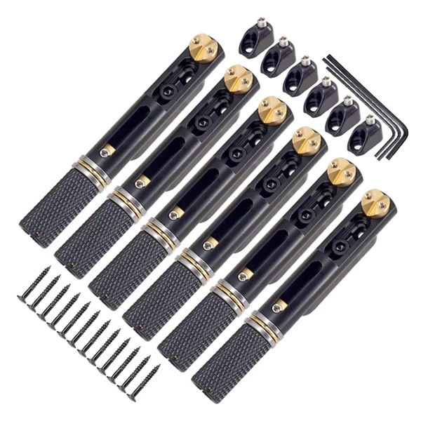 Powerful Maxbell Headless Guitar Bridge Tailpiece for Headless Electric Guitar Accessory Black Smart