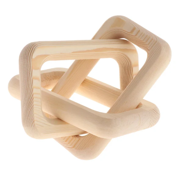 Certified Maxbell Maxbell 3 Link Wooden Chain Link Decor Rustic Wood Knot for Farmhouse Bedroom Table Beige Traditional