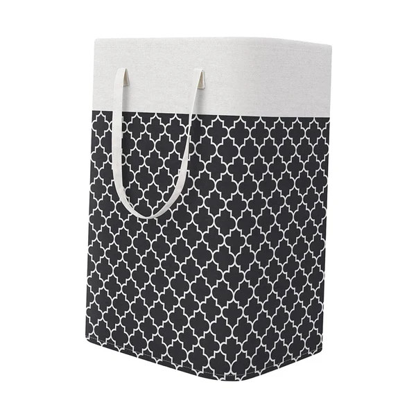 Convenient Maxbell 75L Clothes Hamper Foldable Laundry Storage Basket Durable for Bedroom Black Crafted