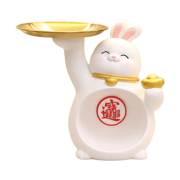 Organic Maxbell Rabbit Figurine Table Centerpiece Entrance Key Holder Modern Jewelry Tray Style D Trendy
