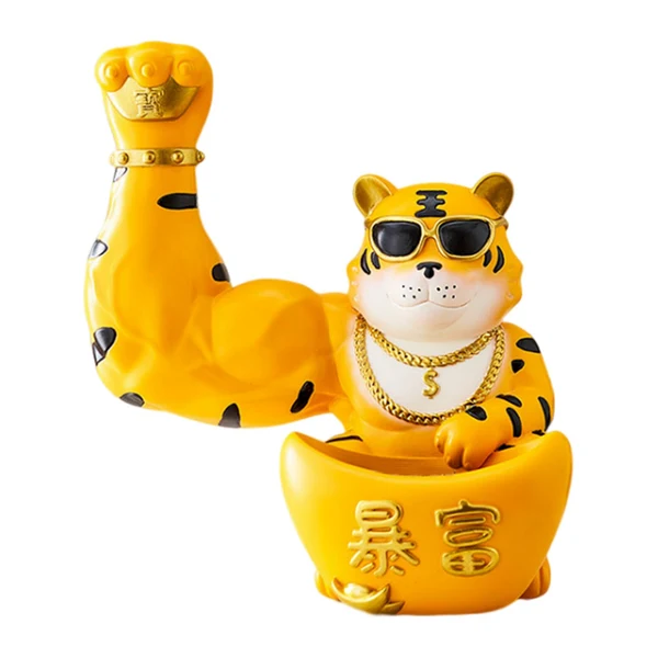 Eco-Friendly Maxbell Creative Lucky Cat Statue Storage Bowl Sculpture for Cafe Tabletop Decor Yellow Practical