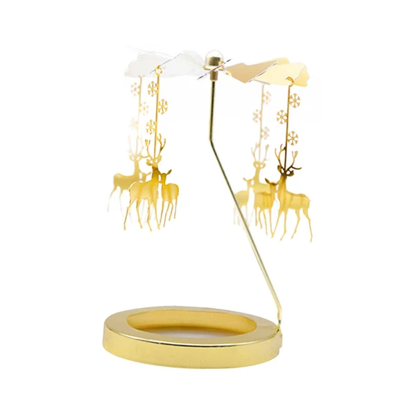 Verified Maxbell Rotating Candle Holder Candlestick Decorative for Living Room Ornament Deer Elite
