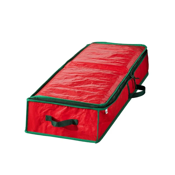 Functional Maxbell Christmas Wrapping Paper Storage Bag Large Capacity Holiday Decorations Red Genuine