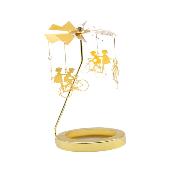 Safe Maxbell Rotating Candle Holder Candlestick Decorative for Living Room Ornament Cycling Original Design