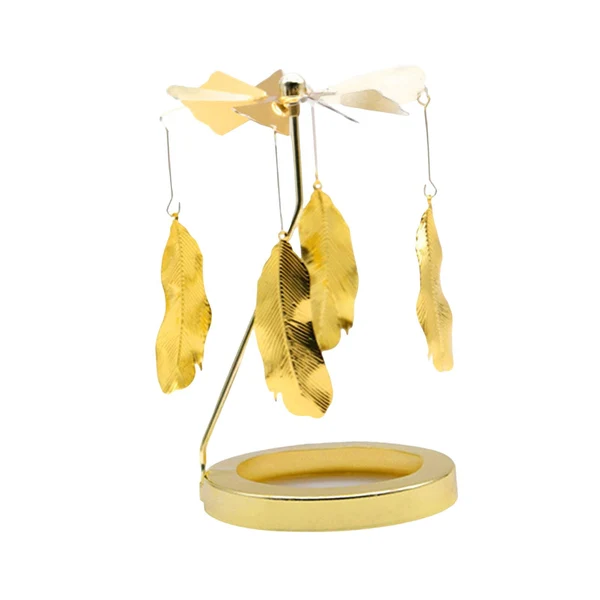 Trusted Maxbell Rotating Candle Holder Candlestick Decorative for Living Room Ornament Feather Traditional