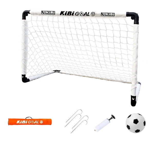 Trendy Maxbell Kids Soccer Goals Portable Soccer Nets Set Outdoor Training Easy Assembly L Ball Set with Pump Orange Genuine