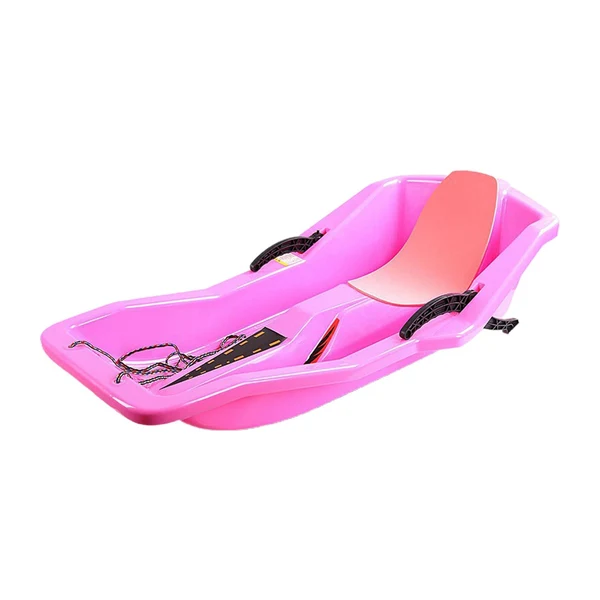 Artisan Maxbell Snow Sled for 2 Sledders Includes Pull Rope for Boy Girl Toddler Pink Practical